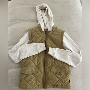 RVCA joyride zip fleece jacket with attached vest